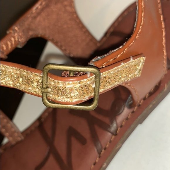 Roxy Gemma Gold Glitter Gladiator Sandals Size 6 - Picture 12 of 14